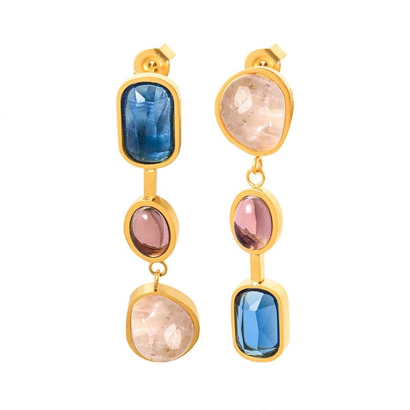 LUX JOYAS - Aros Baño Oro 18k Color Desigual