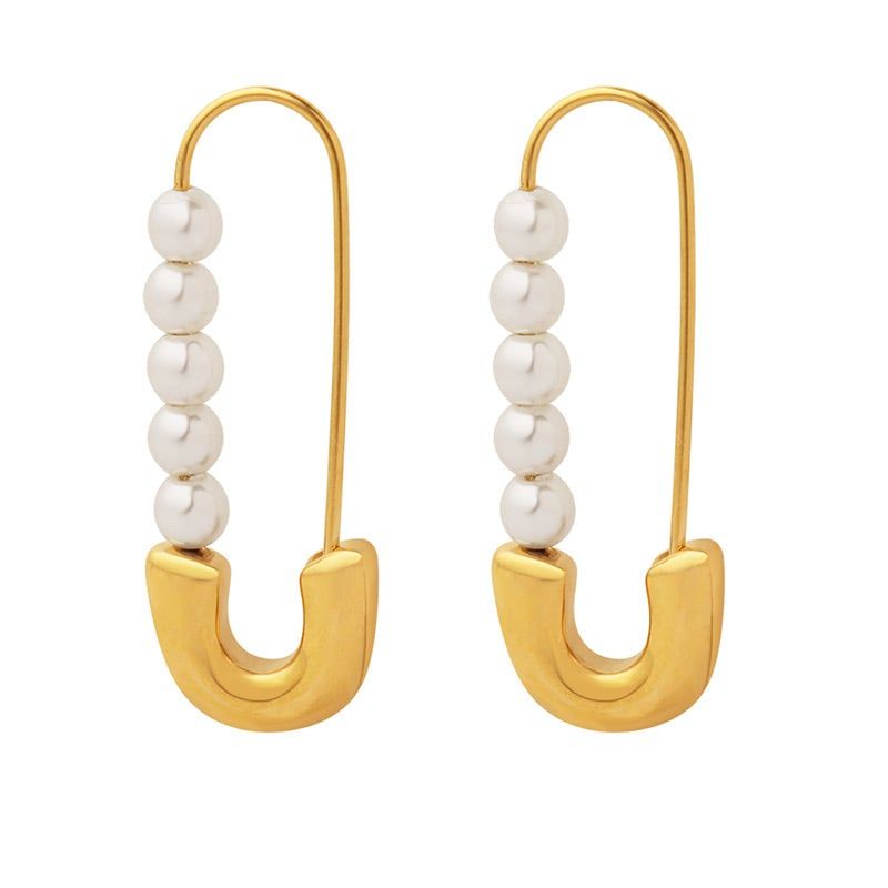 LUX JOYAS - Aros Baño Oro 18k Clip Perlas