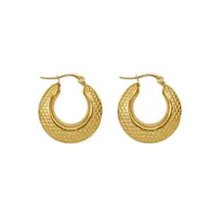 LUX JOYAS - Aros Baño Oro 18k Botes Circ