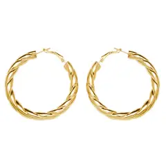 LUX JOYAS - Aros Baño Oro 18k Enroscados L