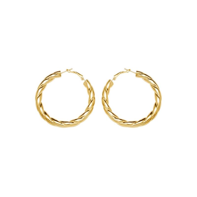 LUX JOYAS - Aros Baño Oro 18k Enroscados S