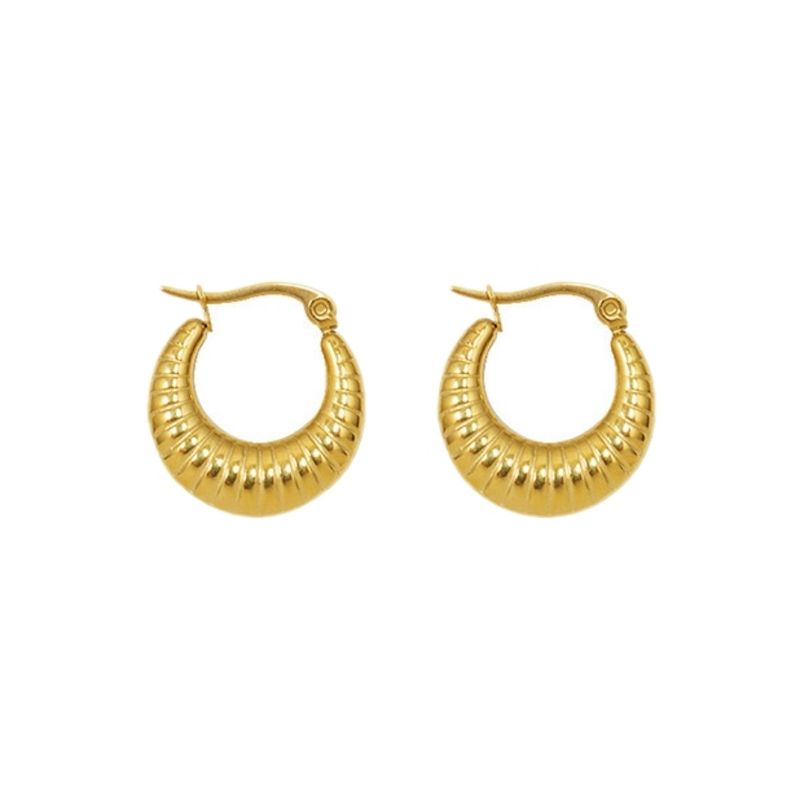 LUX JOYAS - Aros Baño Oro 18k Botes Croisant