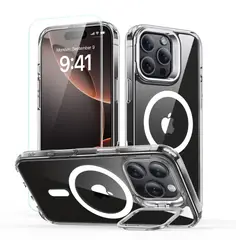 ESR - Carcasa Para iPhone 16 Pro Hybrid Stash Stand + Lamina