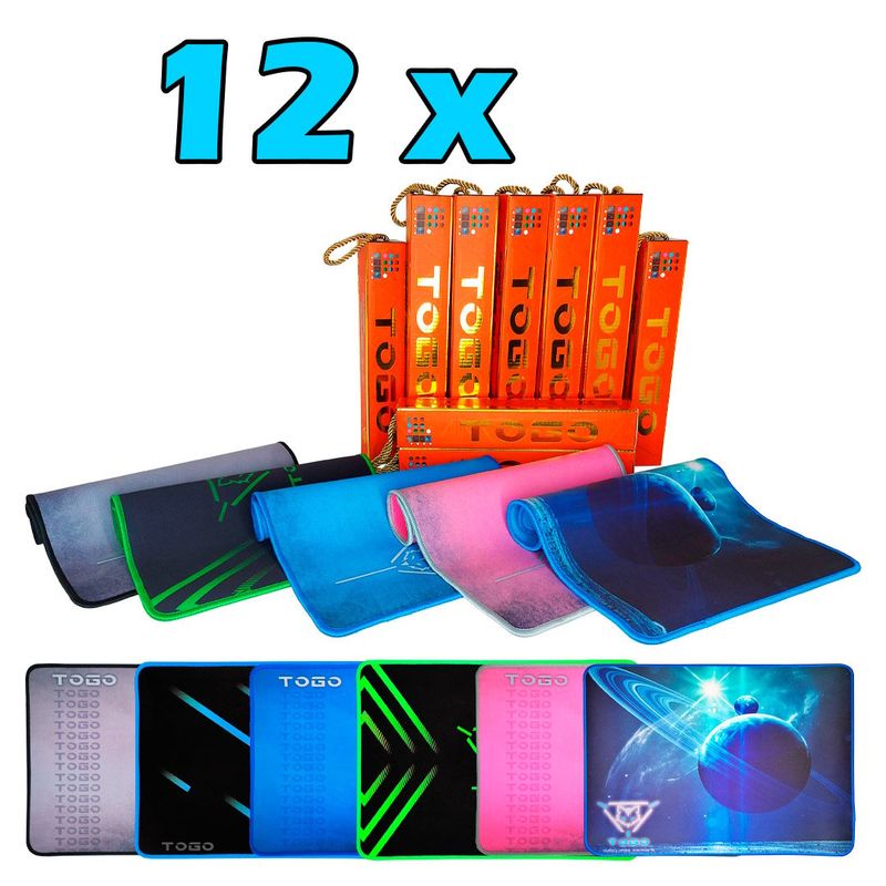 GENERICO - Mousepad Gaming 35 Cm X 25 Cm X 0.25 Cm Pack X 12 Variedades