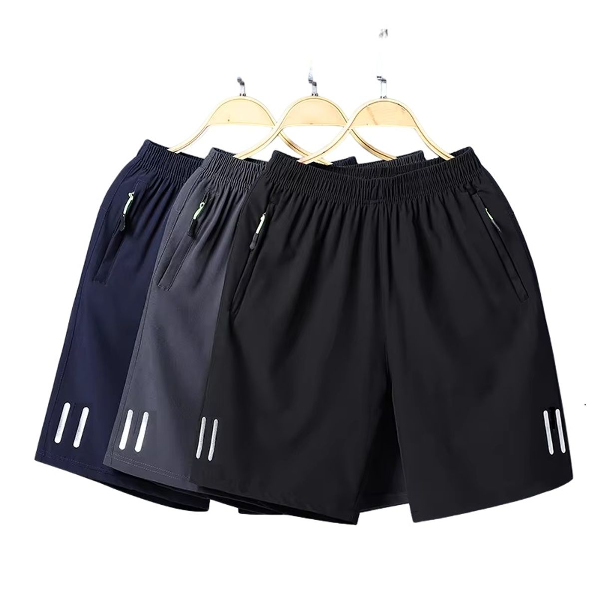 GARSIL - X3 Short Deportivo Hombre - Secado Rapido - Gym - Bolsillos Cierres