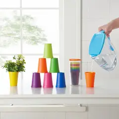 GENERICO - Set de 8 Vasos Plásticos Para Picnic Fiestas Salidas Camping