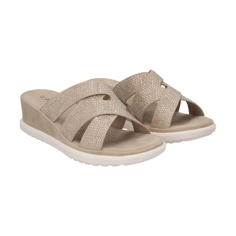 Sandalia Mujer Beige Lili