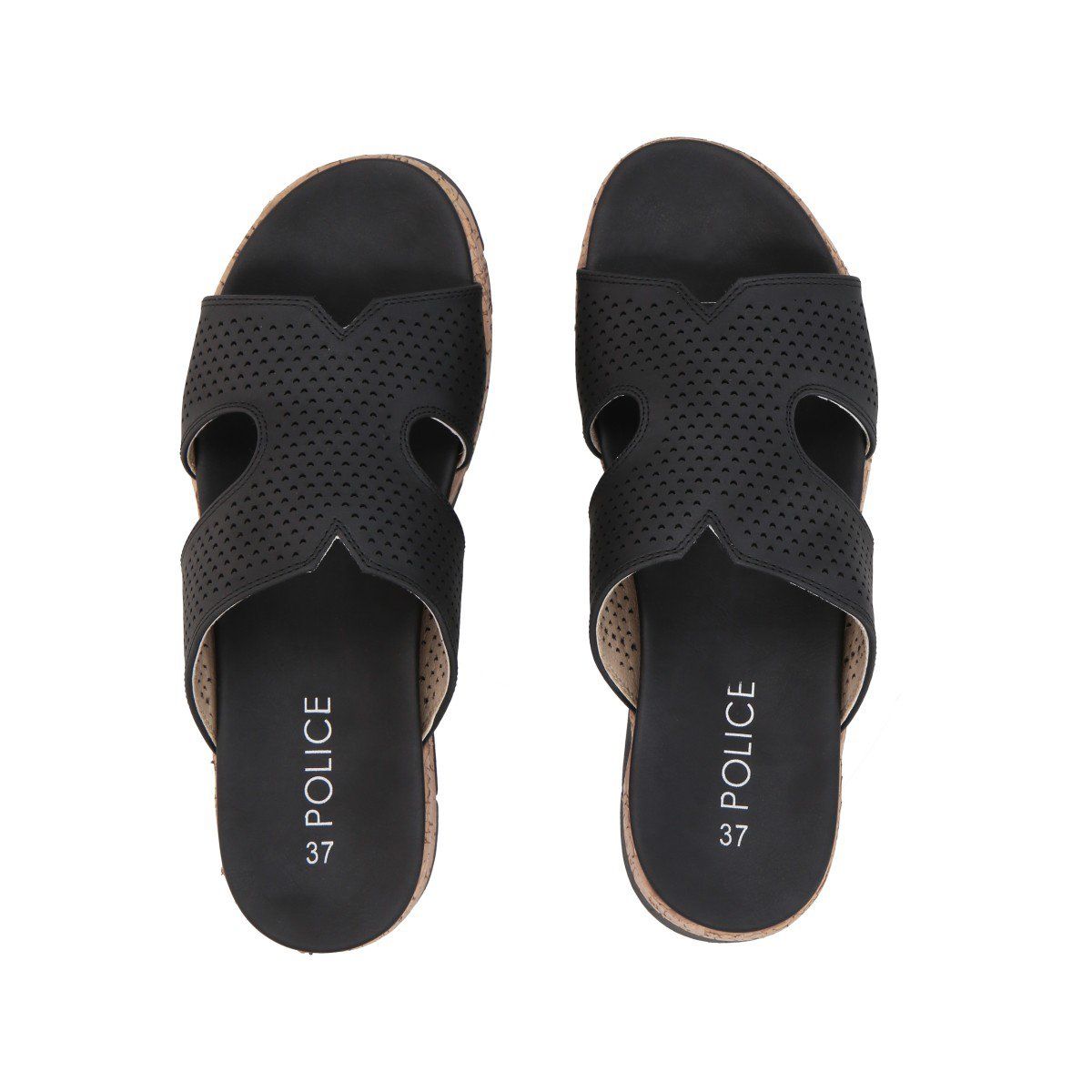 POLICE - Sandalia Mujer Negro Valentina Police