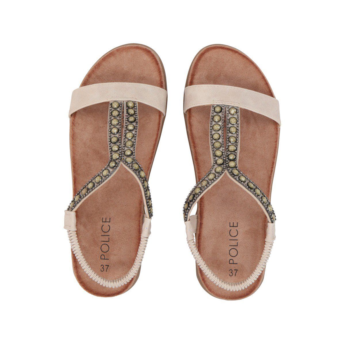 POLICE - Sandalia Mujer Beige  Kelly Police
