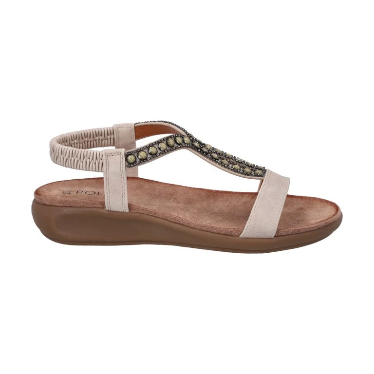 Sandalia Mujer Beige Kelly