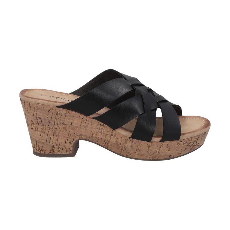 Sandalia Mujer Negro Flora