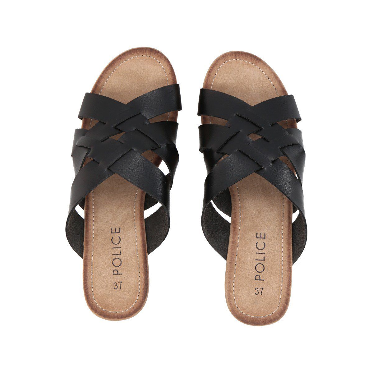 POLICE - Sandalia Mujer Negro Flora Police