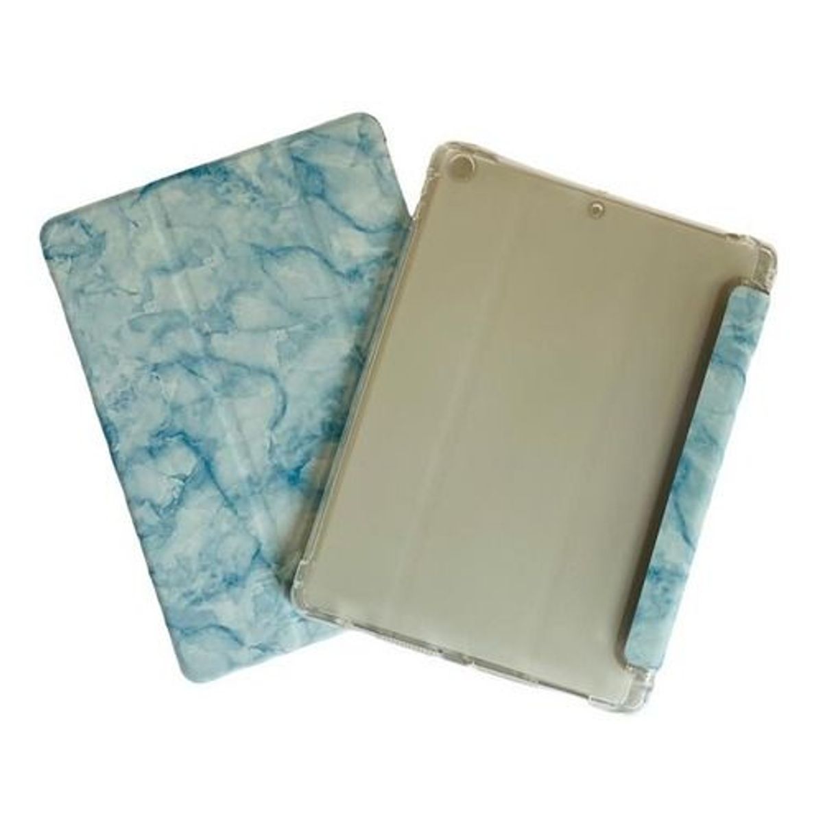 GENERICO - Funda Smart Cover Para iPad 7ma/8va/9na Gene 10.2 Mármol Azul Claro