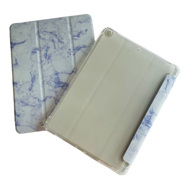 GENERICO - Funda Smart Cover Para iPad 7ma/8va/9na Gene 10.2 Mármol Azul Oscuro