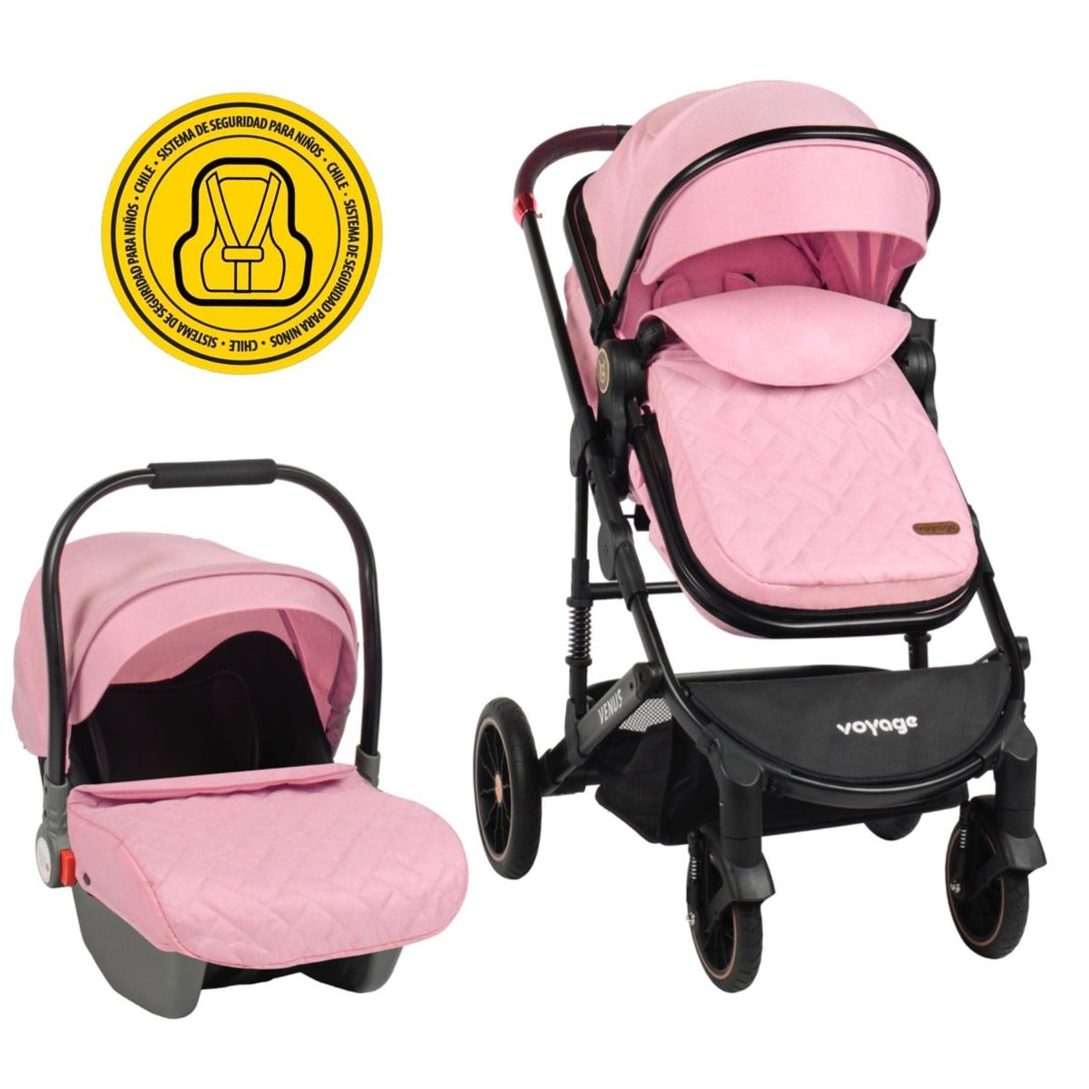 VOYAGE - Coche Travel System Venus Pink 2 en 1