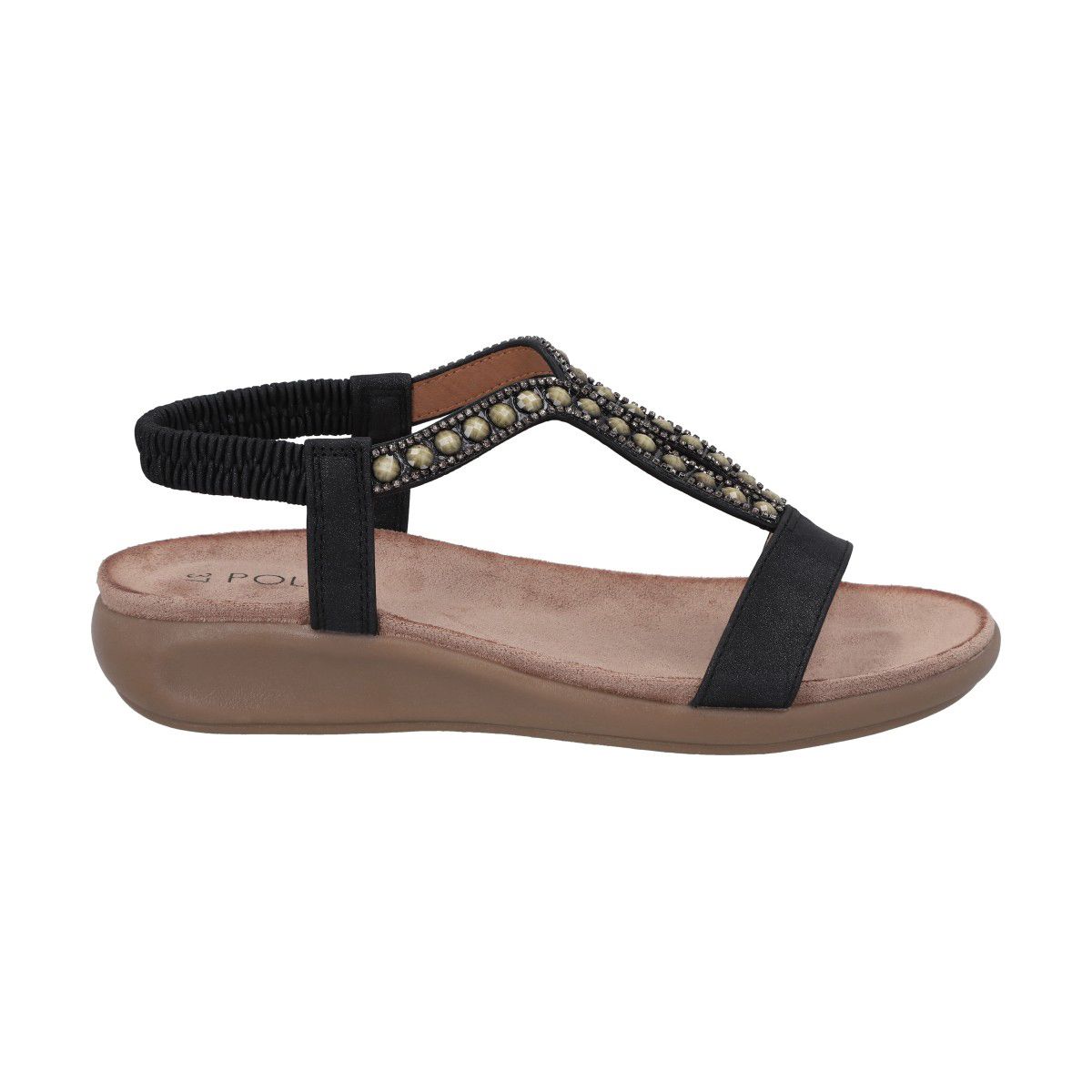 POLICE - Sandalia Mujer Negro Kelly Police