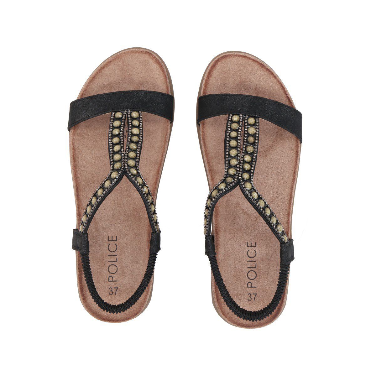 POLICE - Sandalia Mujer Negro Kelly Police