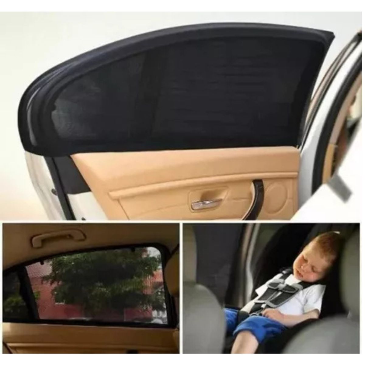 GENERICO - Malla Cubre Ventana Lateral Trasera De Camioneta El Par