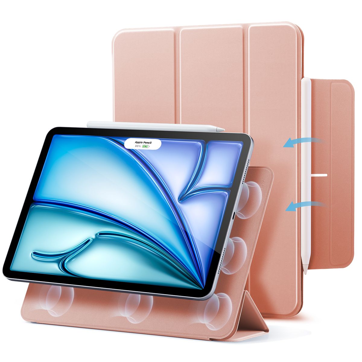 ESR - Funda ESR Para iPad Air 11 2024 / Air 10.9 5/4 Rebound Magnética Rosa