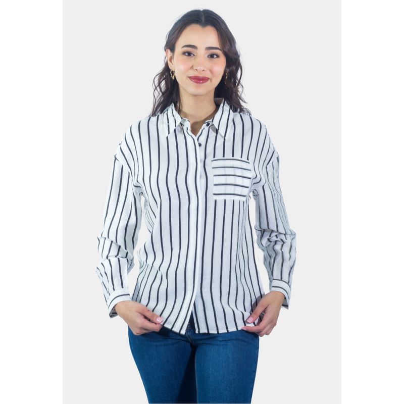 TENTATION - Blusa Rayas Black Tentation