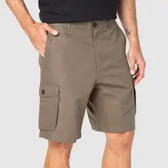 BUBBA - Short Cargo Lino Moss Black