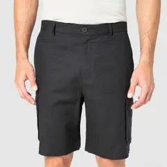 BUBBA - Short Cargo Lino Black Black