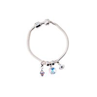 Pulsera Colomba Baño Oro Blanco creado con cristales de Swarovski® Aurora Boreal