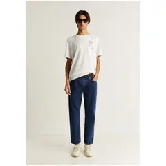 SCALPERS - Polera Print Flores Offwhite
