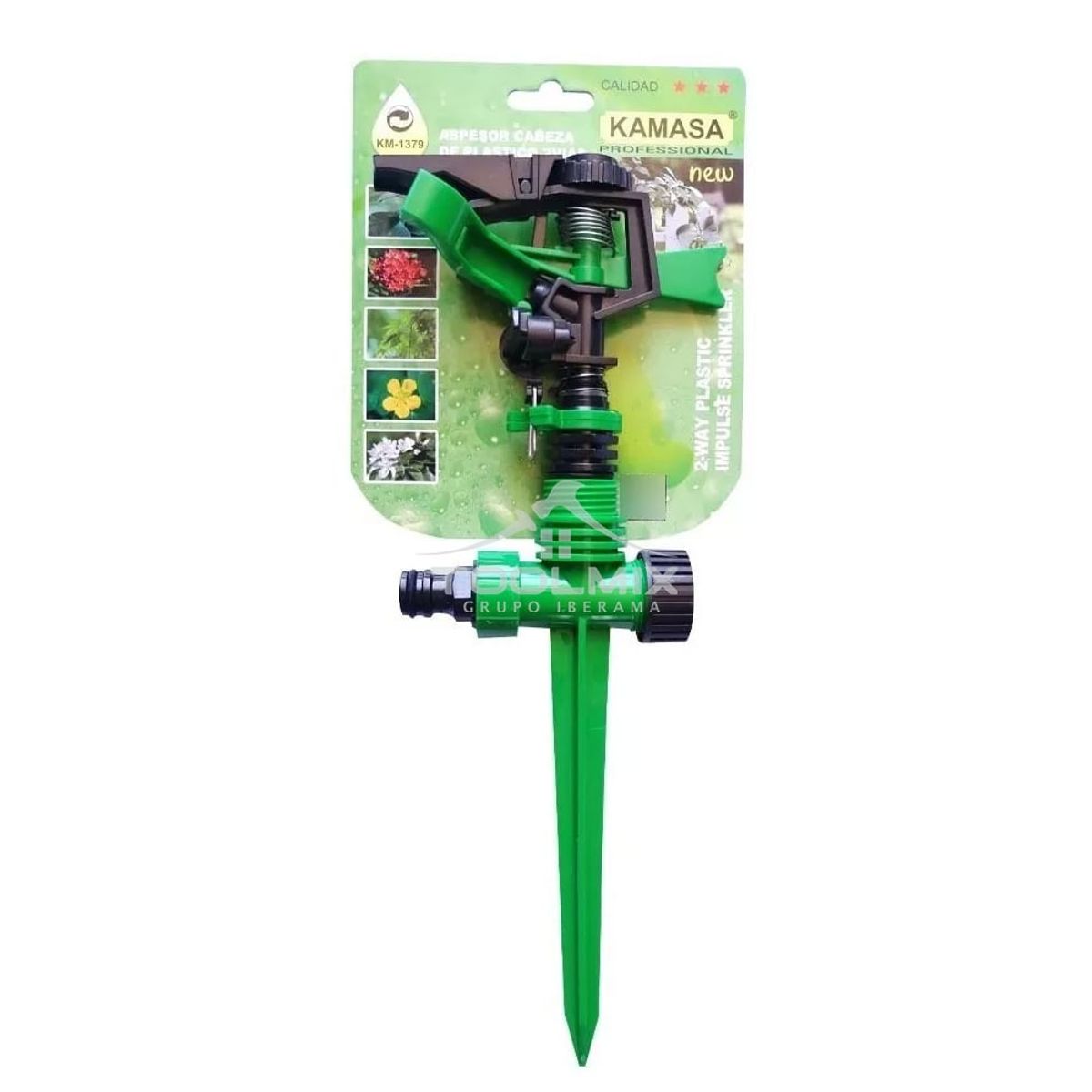 KAMASA - Aspersor De Impacto 12 Pulgada Con Estaca