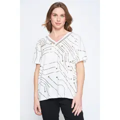 LINEATRE - POLERA SANTA BLANCO