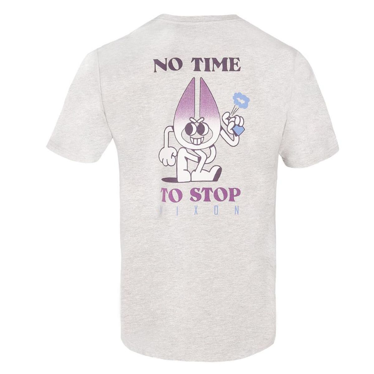 NIXON - Polera Men No Time To Stop Grey - Gris