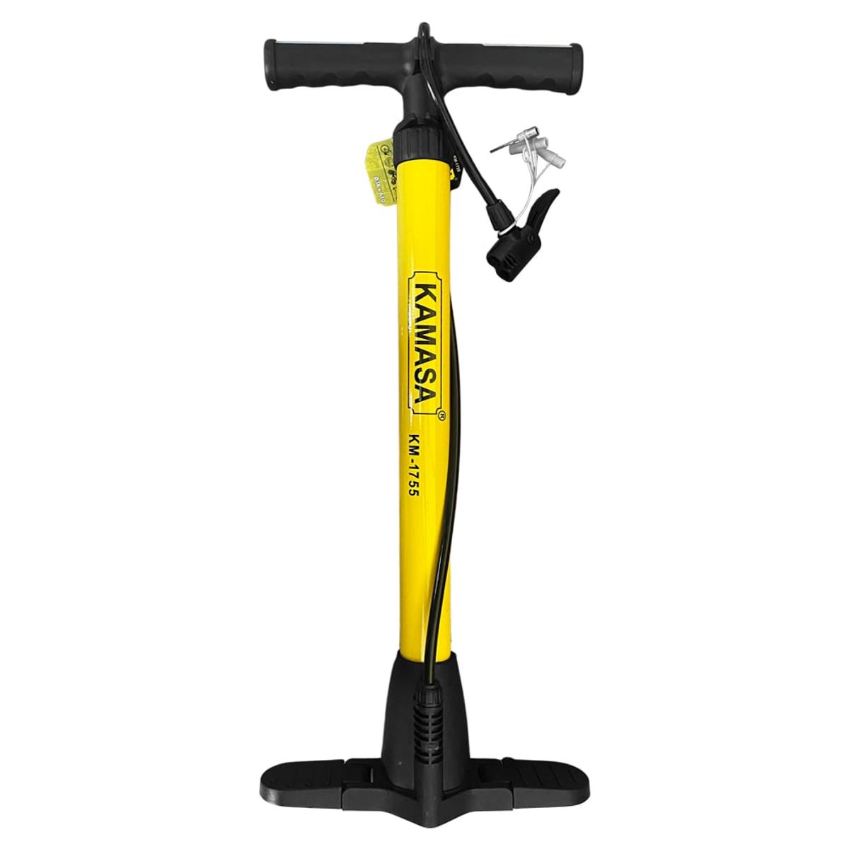 KAMASA - Bombín De Pie Multiuso Profesional Con 2 Boquillas Y Aguja