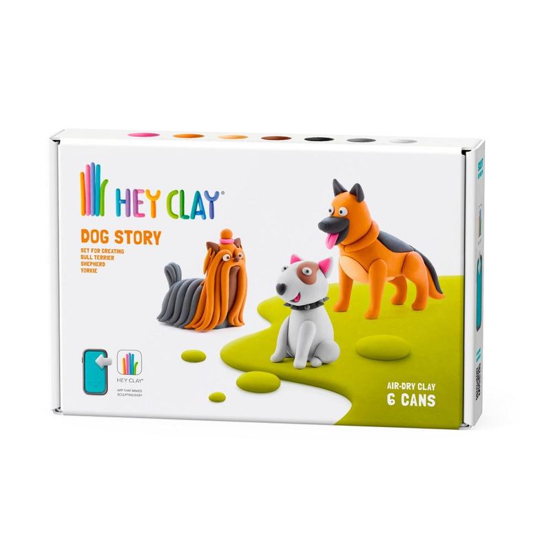 HEY CLAY - Perro Yorkie Bull Terrier Pastor Alemán 6 Potes - Hey Clay
