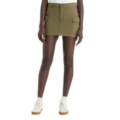 LEVIS - Falda Mujer Mini Cargo Verde