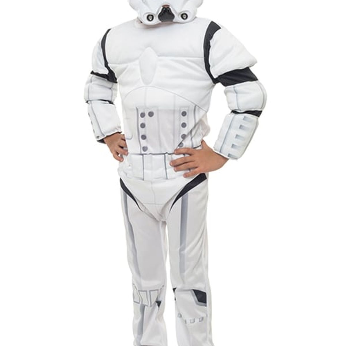 TODODISFRACESCHILE - Disfraz Storm Trooper Músculos Starwars Talla 7 aa 8 años