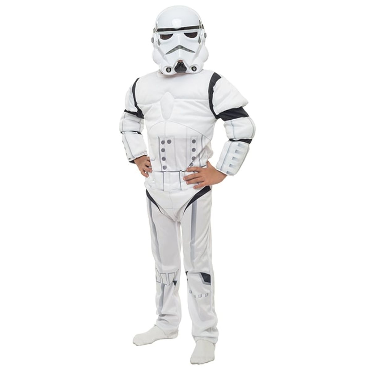 TODODISFRACESCHILE - Disfraz Storm Trooper Músculos Starwars Talla 7 aa 8 años
