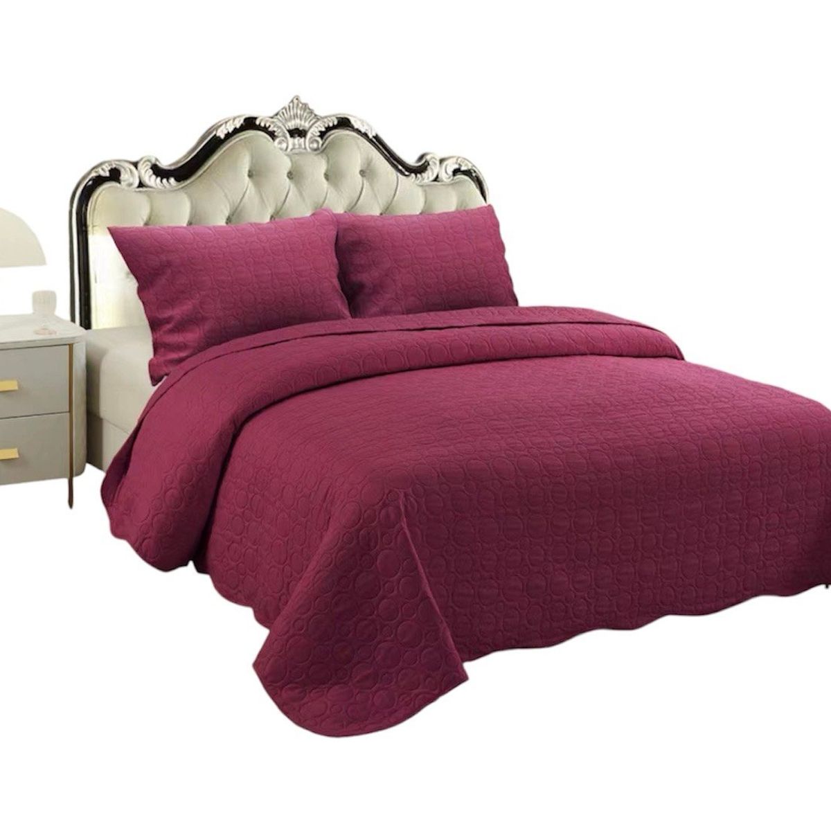 GENERICO - Cubrecama De Verano 2 Plazas + 2 Funda Lisa A3