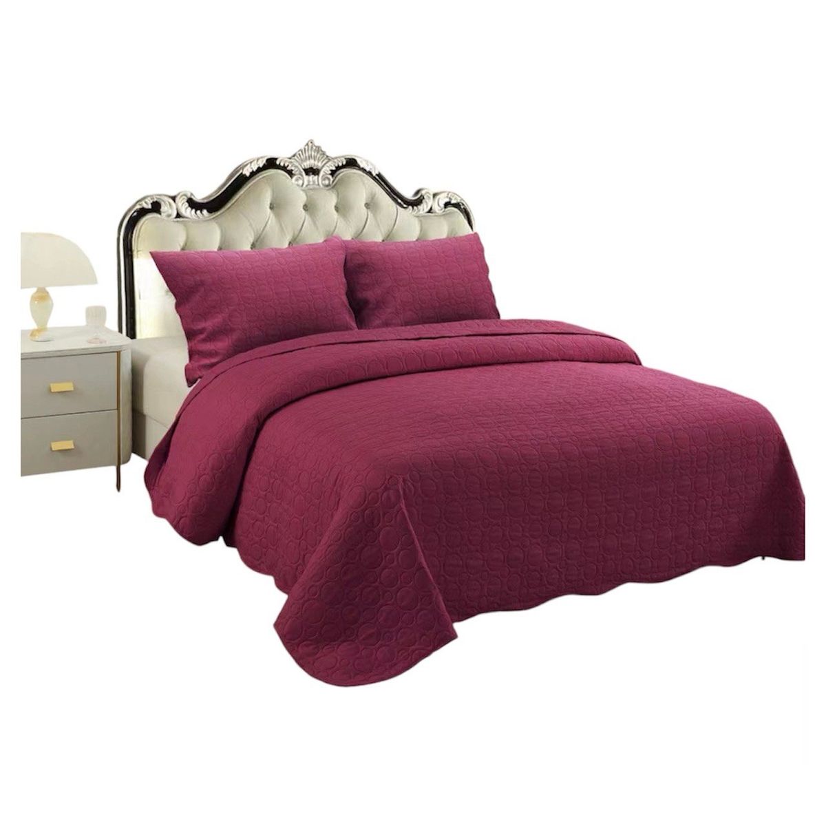 GENERICO - Cubrecama De Verano 2 Plazas + 2 Funda Lisa A3