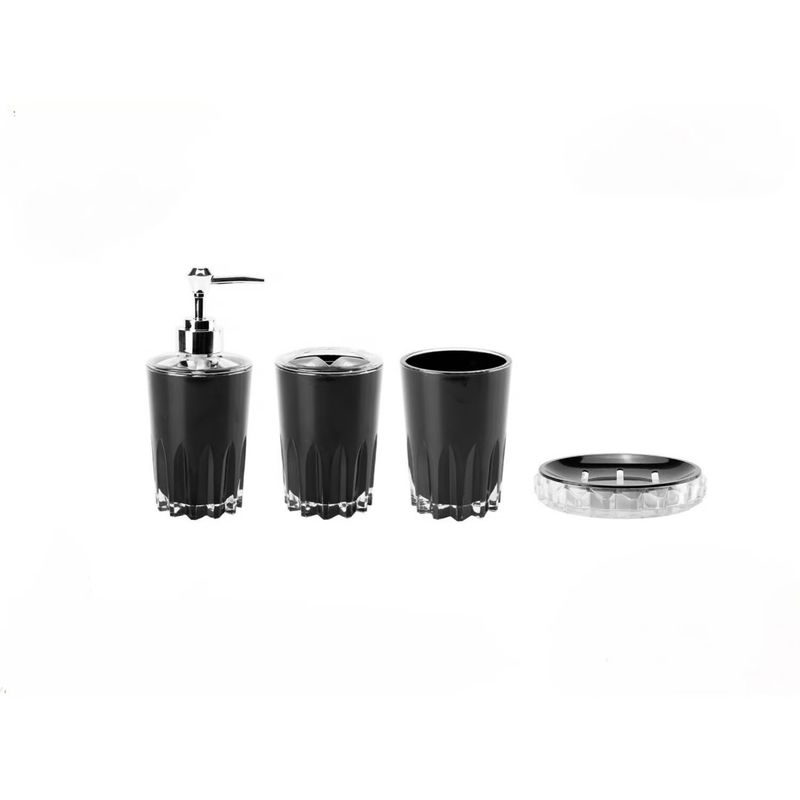 GENERICO - Set de Baño 4 Piezas color Negro