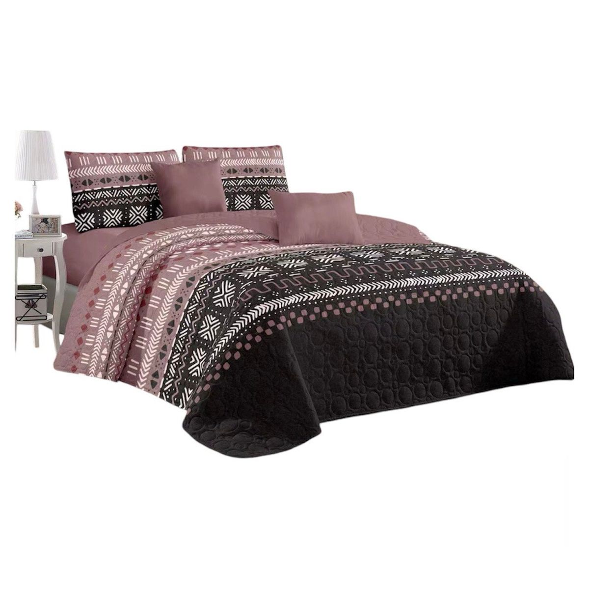 GENERICO - Cubrecama De Verano 2 Plazas + 2 Funda Con Diseño Hermosa. A3