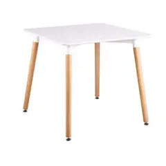 GENERICO - Mesa MDF Cuadrada Blanca 80x80 cm