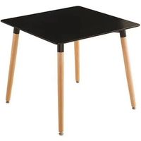 Mesa MDF Cuadrada Negra 80x80 cm