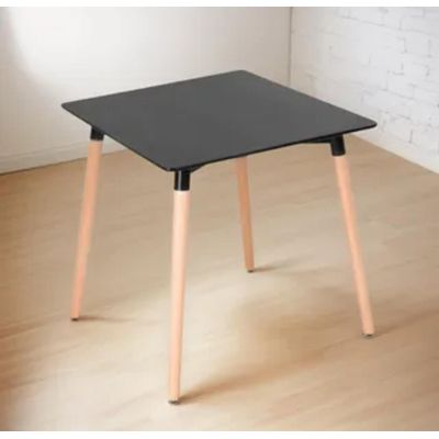 Imagen 2 del producto Mesa MDF Cuadrada Negra 80x80 cm