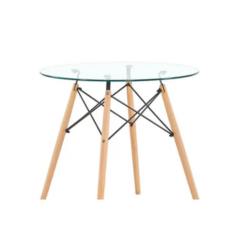 GENERICO - Mesa de comedor Eames 80 cm -Vidrio