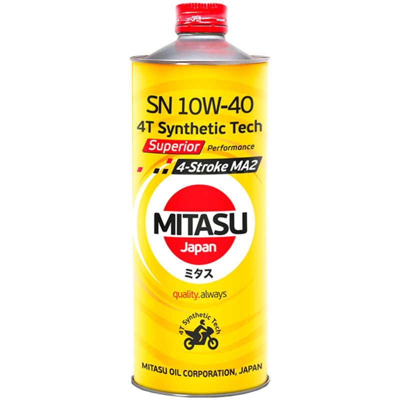 MITASU - Aceite 10W40 Motocicleta Synthetic Tech