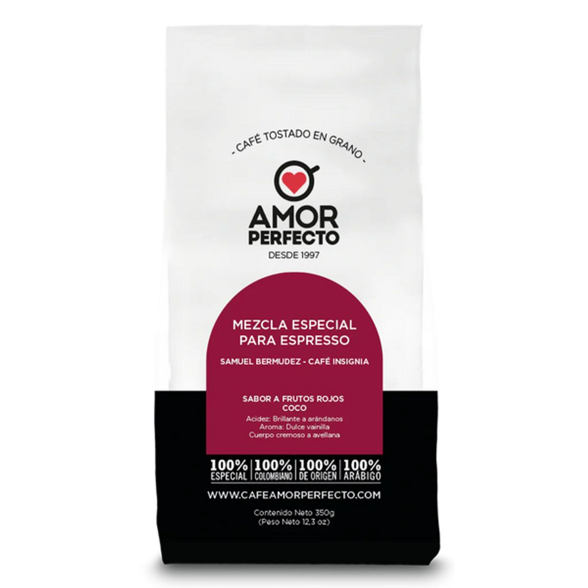 AMOR PERFECTO - Cafe en Grano Amor Perfecto Mezcla Especial para Espresso 350g