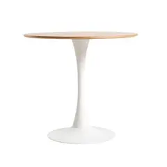 GENERICO - Mesa de comedor Tulip 100 cm - Cubierta de Madera