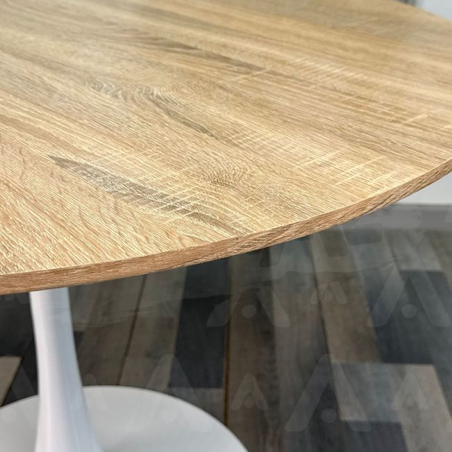 HABITA2 CHILE - Mesa de comedor Tulip 80cm - Cubierta de Madera