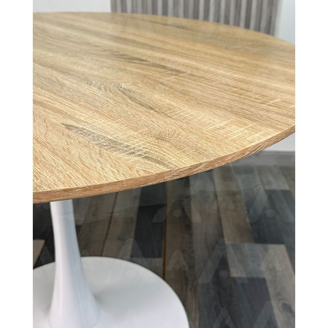 HABITA2 CHILE - Mesa de comedor Tulip 80cm - Cubierta de Madera
