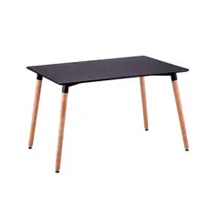 GENERICO - Mesa MDF Rectangular Negra 120x80 cm
